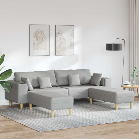 Kanapé 3 pcs Felhőszürke 250 x 188 x 76 cm szövet
