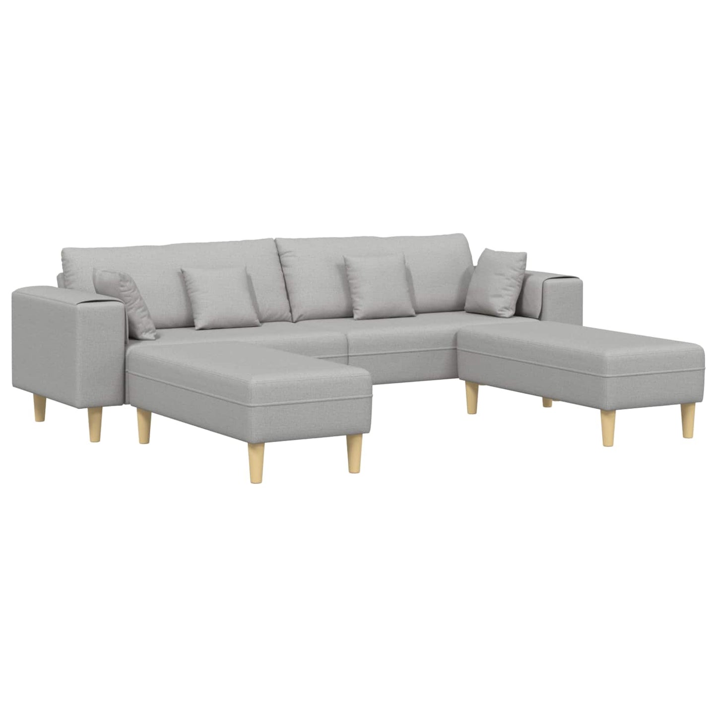Kanapé 3 pcs Felhőszürke 250 x 188 x 76 cm szövet