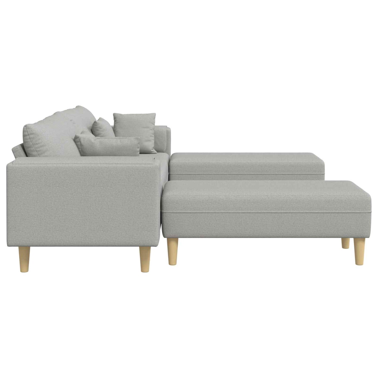 Kanapé 3 pcs Felhőszürke 250 x 188 x 76 cm szövet