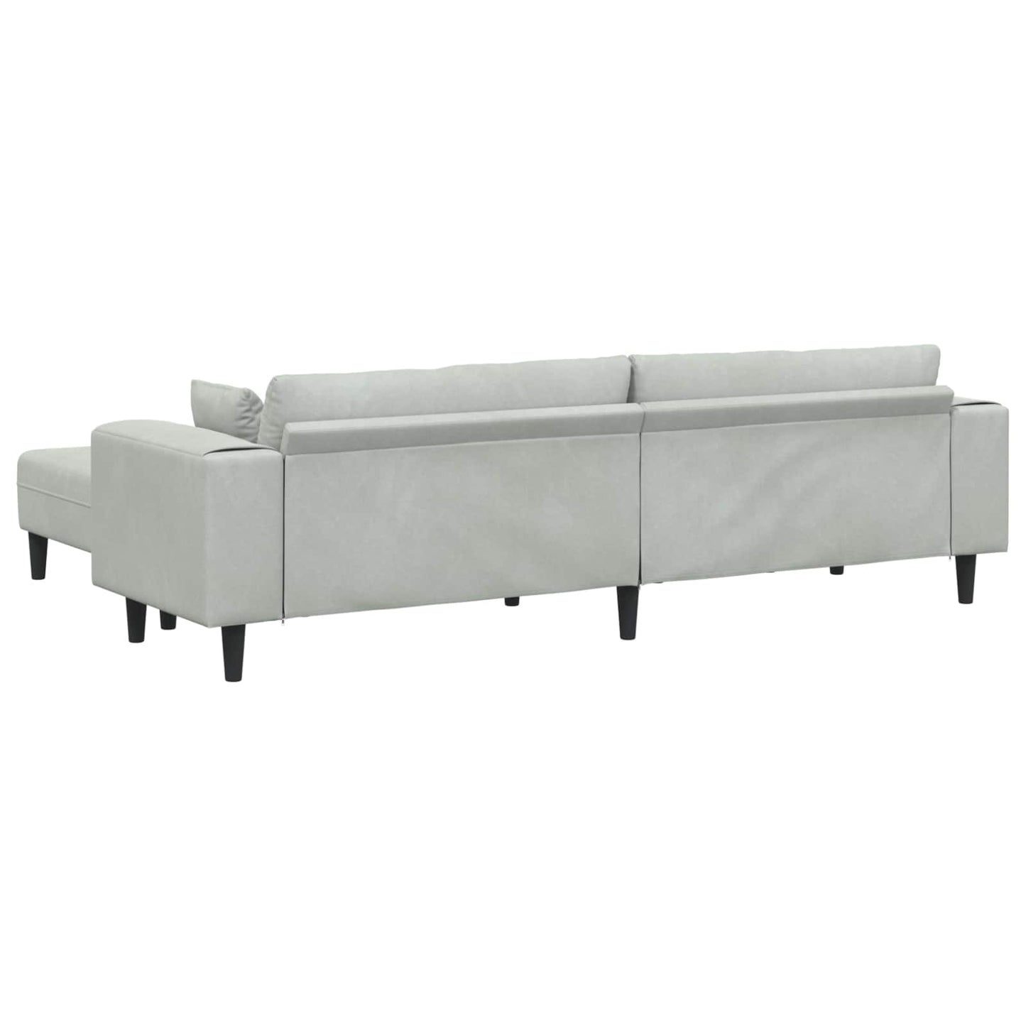 Kanapé 3 pcs Világosszürke 250 x 188 x 76 cm Bársony