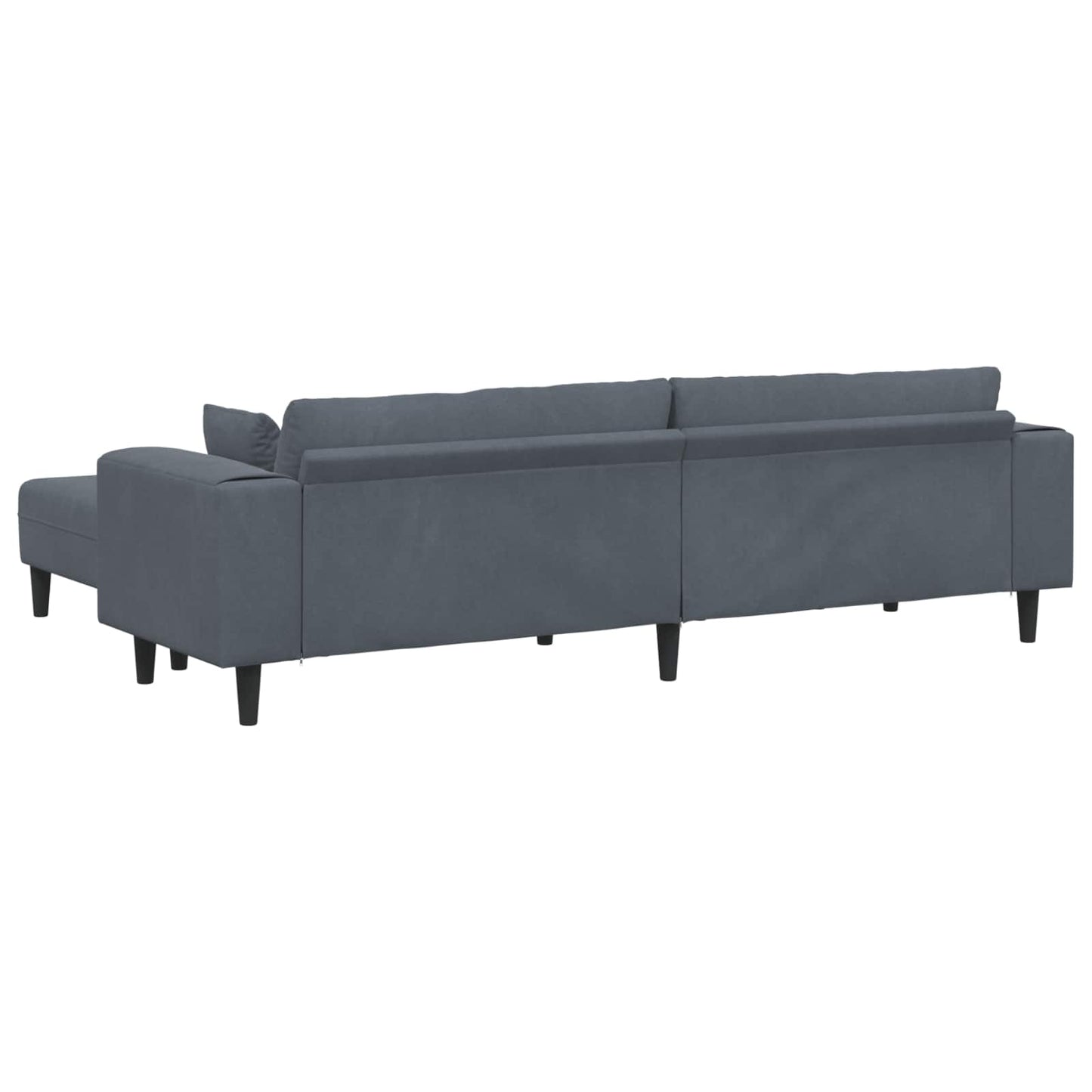 Kanapé 3 pcs Sötétszürke 250 x 188 x 76 cm Bársony