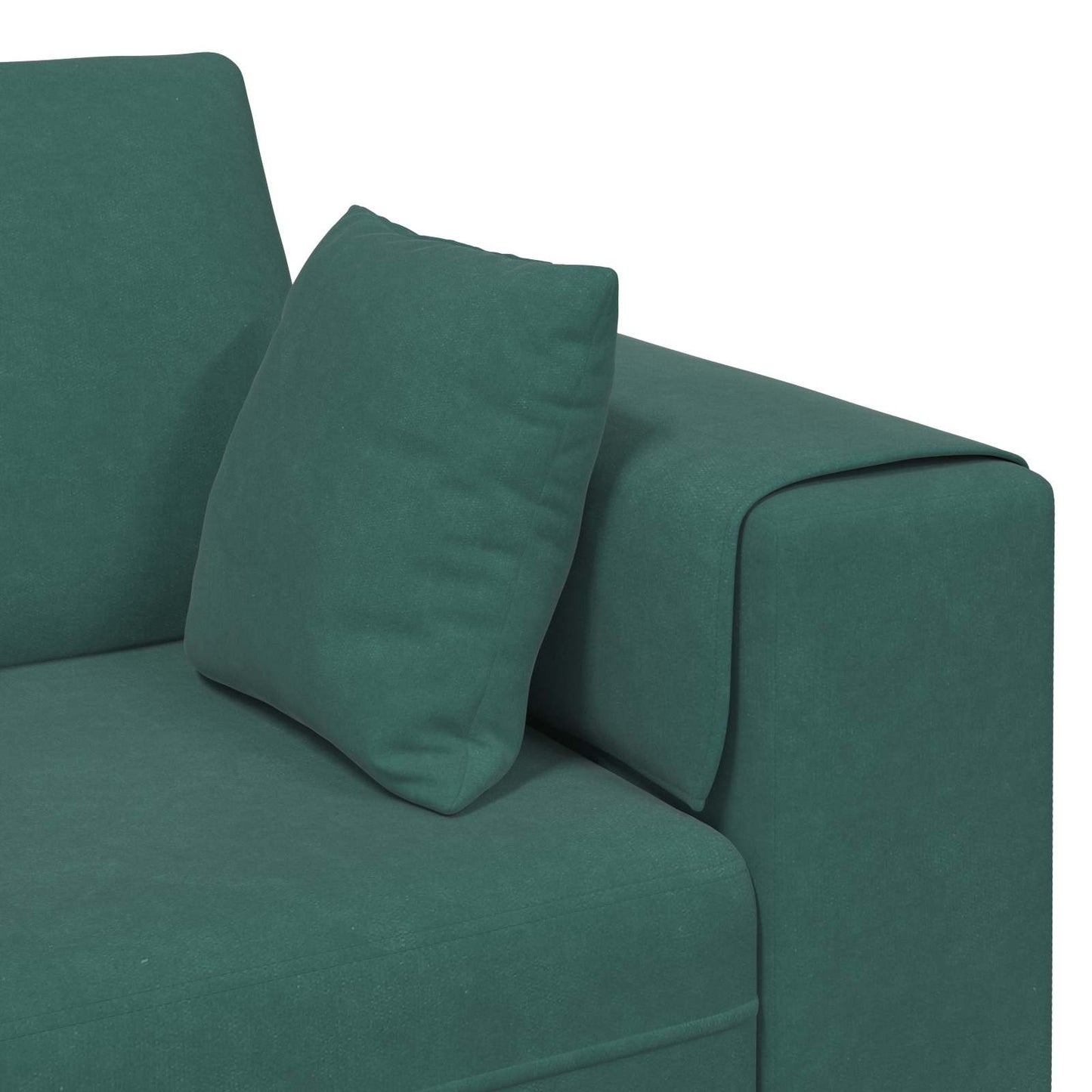 Kanapé 3 pcs Sötétzöld 250 x 188 x 76 cm Bársony