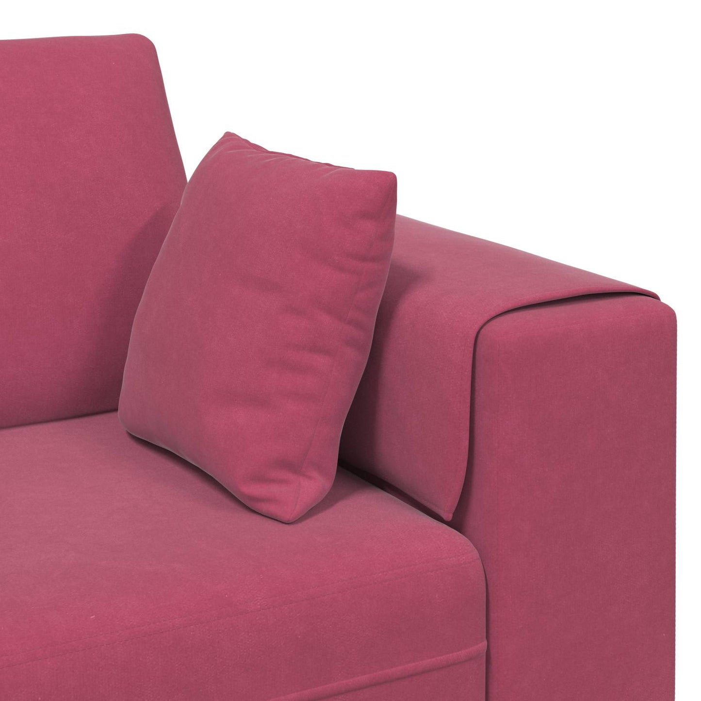 Kanapé 3 pcs Bordó 250 x 188 x 76 cm Bársony