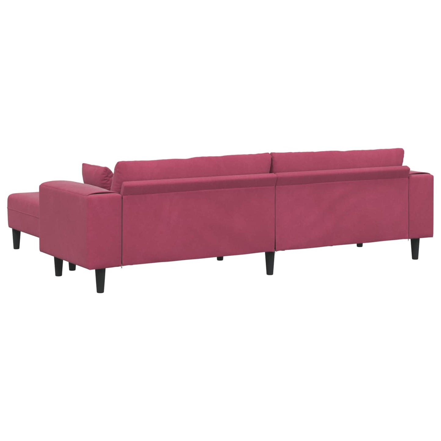 Kanapé 3 pcs Bordó 250 x 188 x 76 cm Bársony