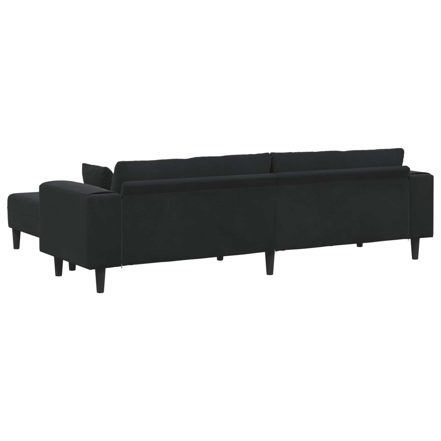 Kanapé 3 pcs Fekete 250 x 188 x 76 cm Bársony