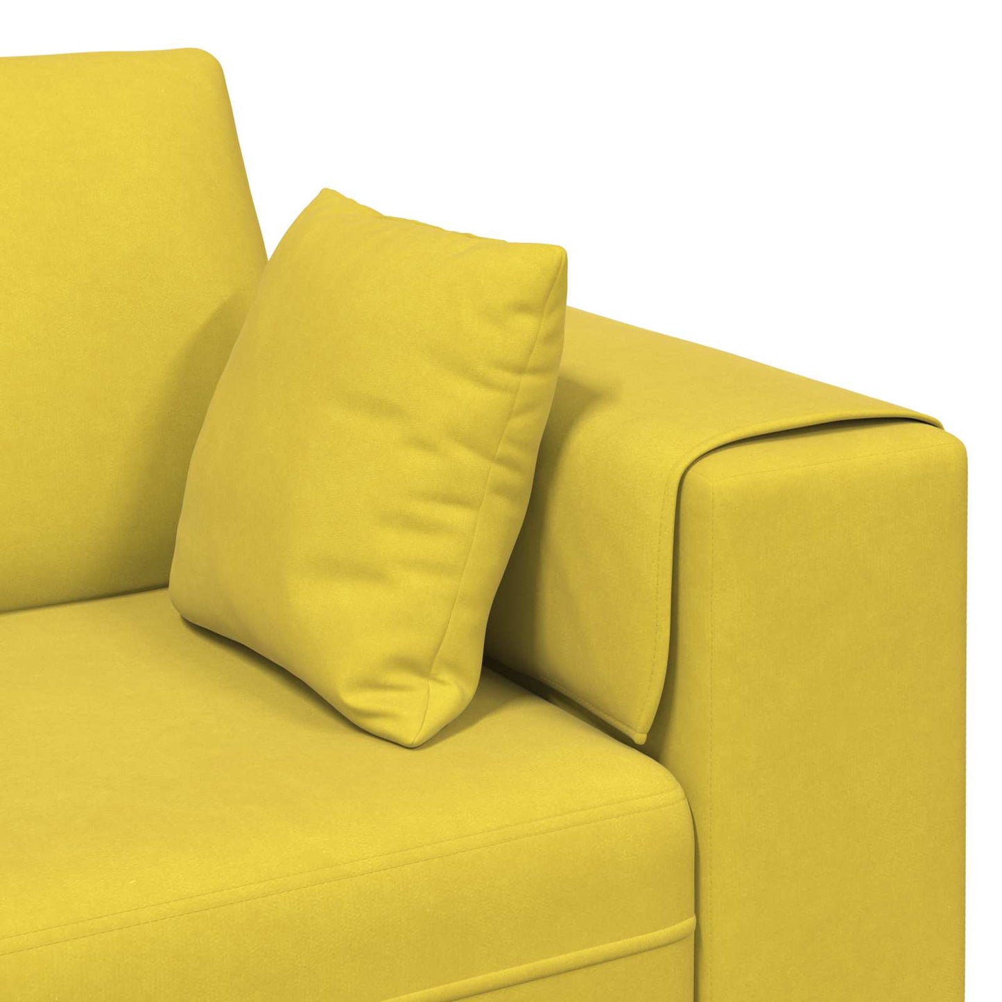 Kanapé 3 pcs Sárga 250 x 188 x 76 cm Bársony