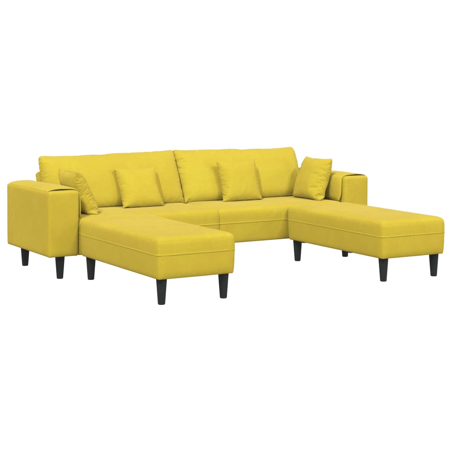Kanapé 3 pcs Sárga 250 x 188 x 76 cm Bársony