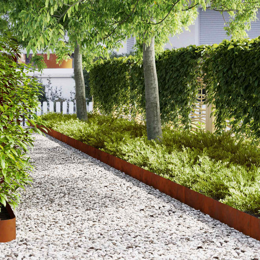 Fűszegélyezés 50 pcs Barna 100 x 0.05 x 20 cm Időjárásálló acél