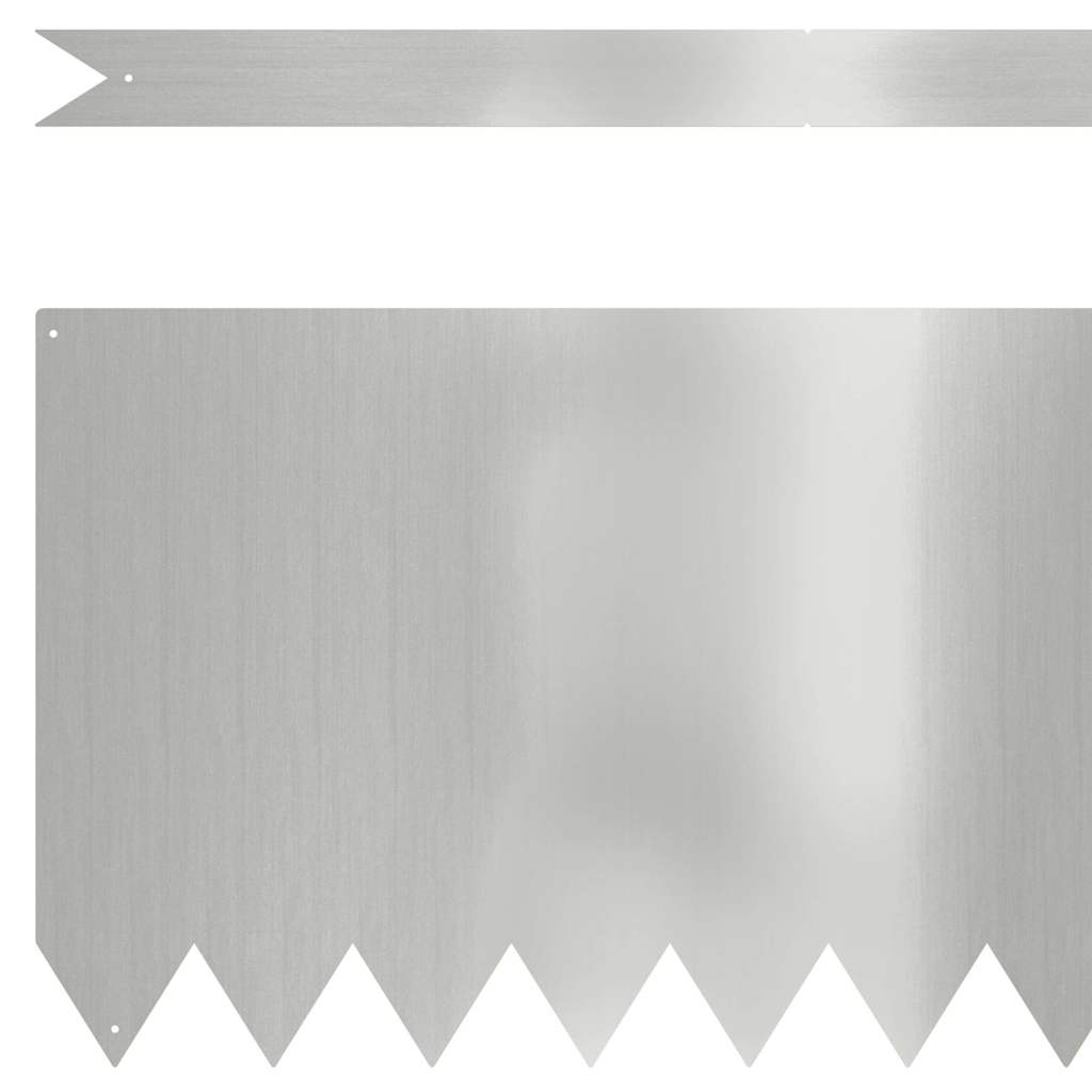 Fűszegélyezés 30 db 100 x 0,05 x 30 cm Horganyzott acél Ezüst