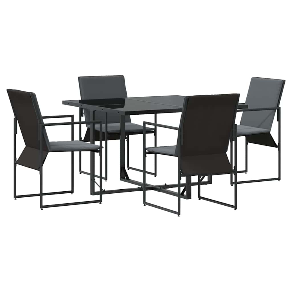 Kert étkező szett 5 pcs Fekete Acél