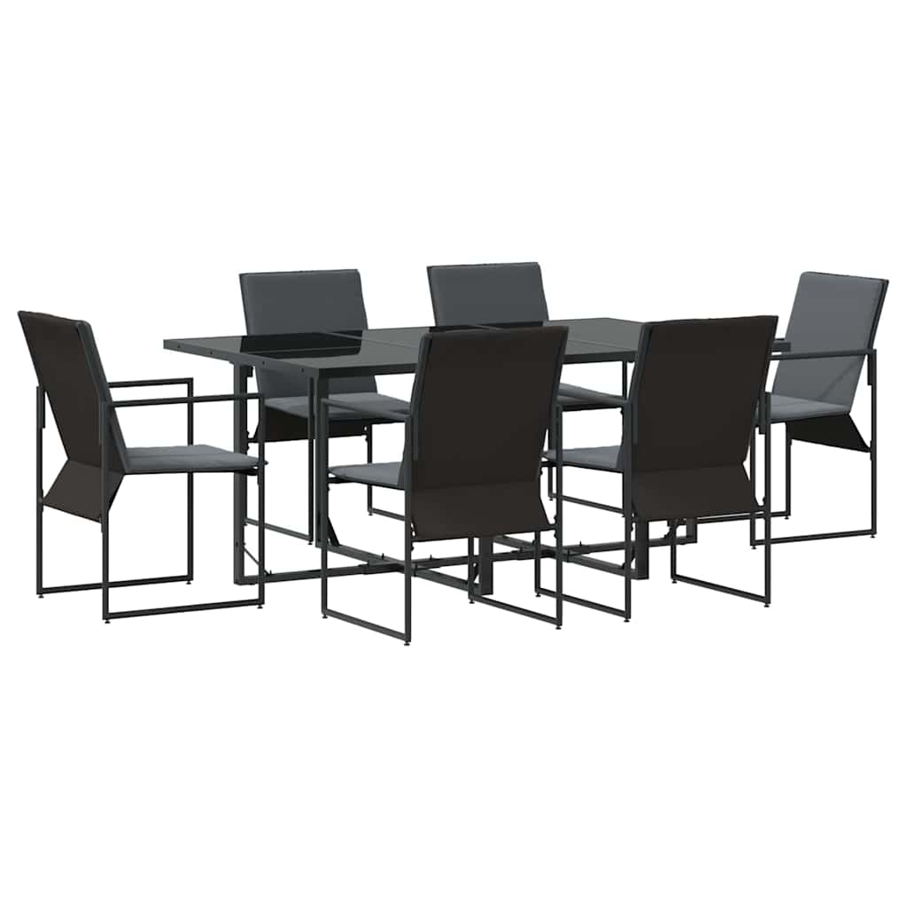 Kert étkező szett 7 pcs Fekete Acél