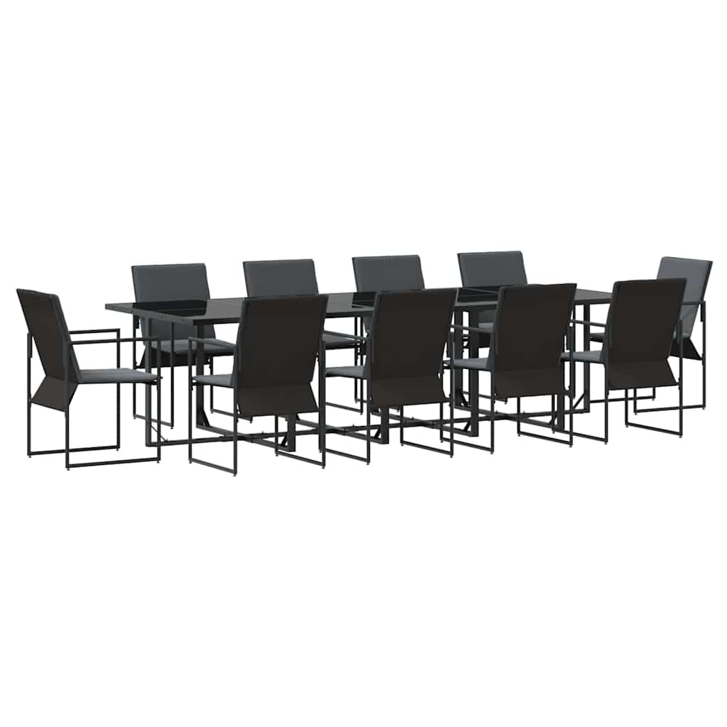 Kert étkező szett 11 pcs Fekete Acél