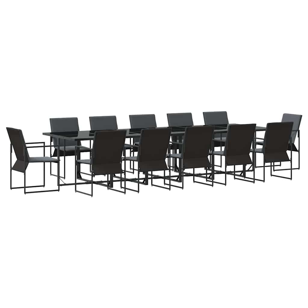 Kert étkező szett 13 pcs Fekete Acél