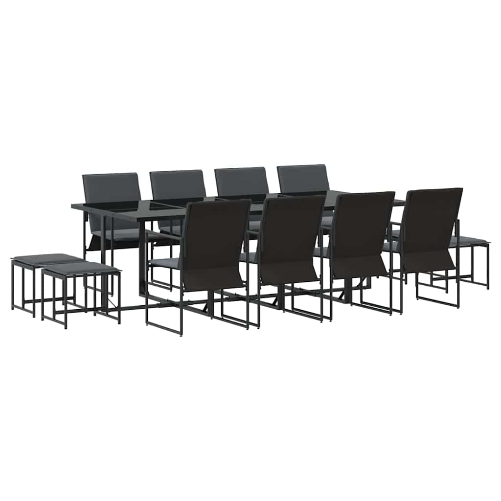 Kert étkező szett 13 pcs Fekete Acél