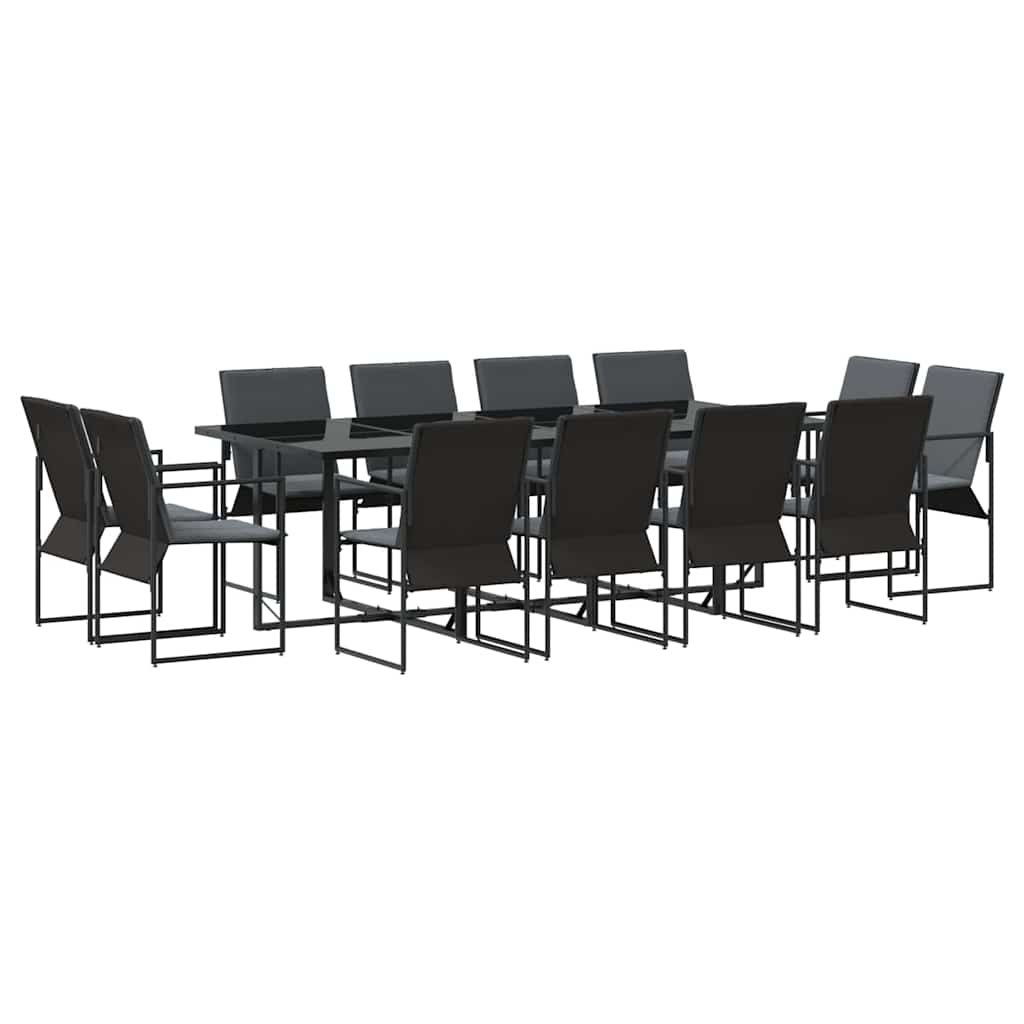 Kert étkező szett 13 pcs Fekete Acél