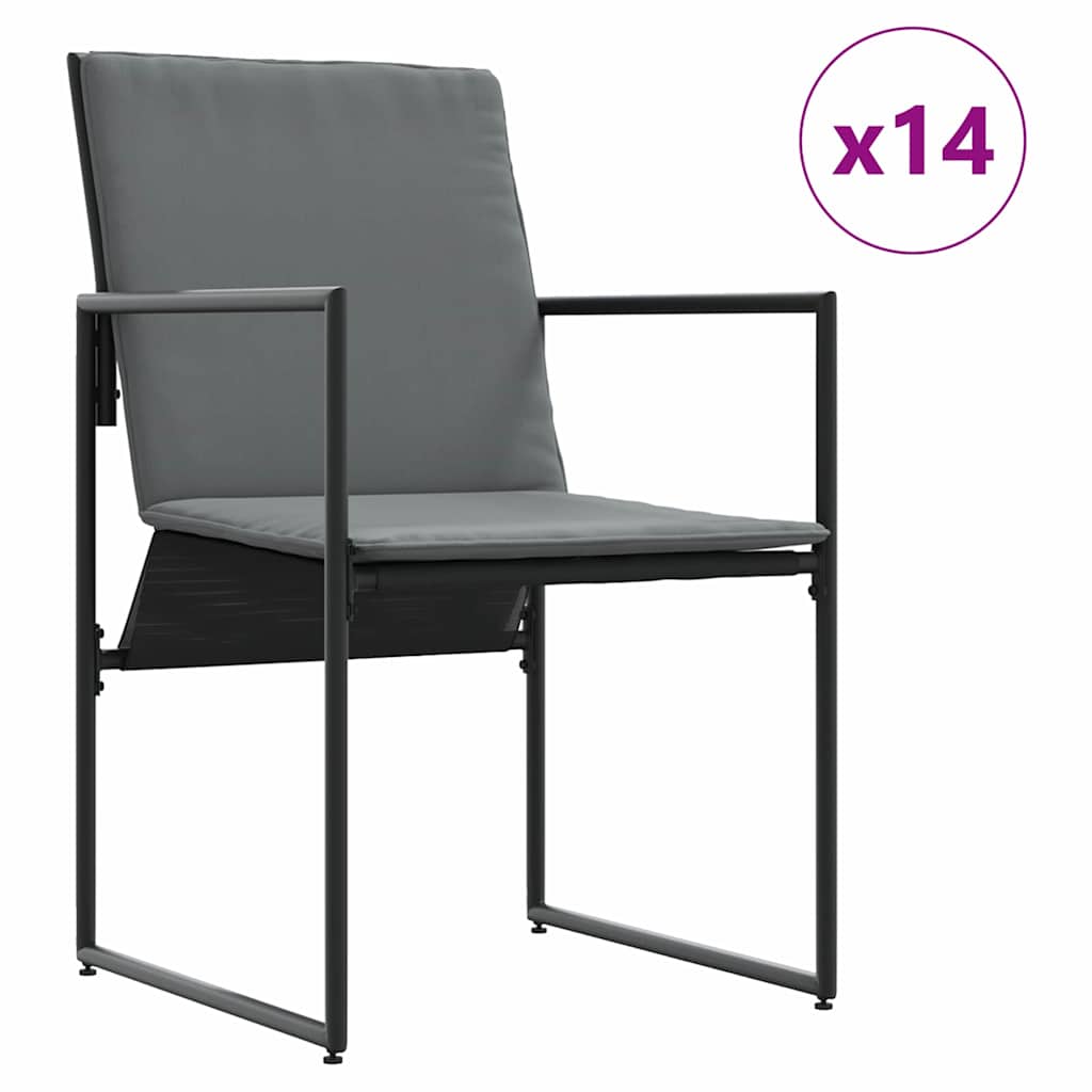 Kert étkező szett 15 pcs Fekete Acél
