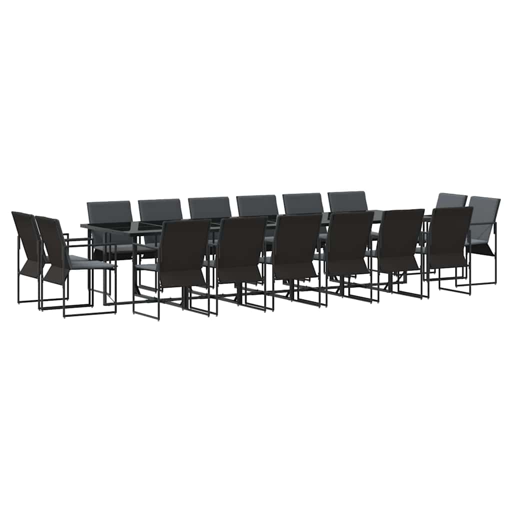 Kert étkező szett 17 pcs Fekete Acél