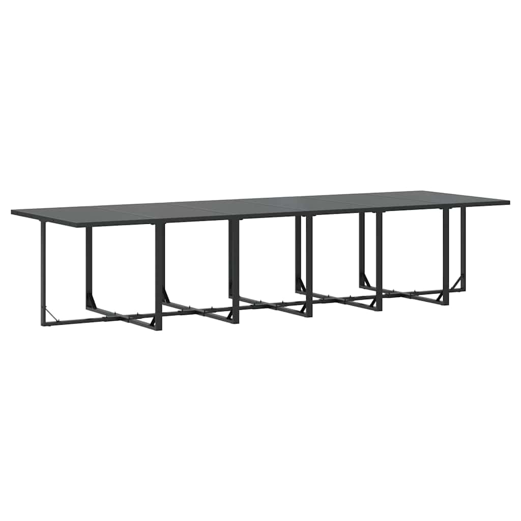 Kert étkező szett 17 pcs Fekete Acél