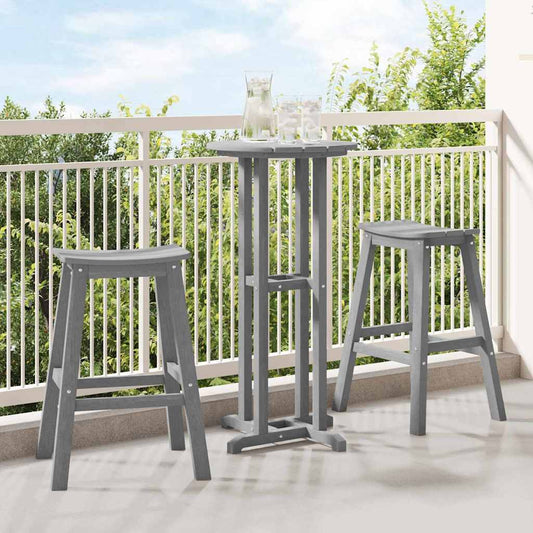 Kerti bár szett 3 pcs Világosszürke HDPE