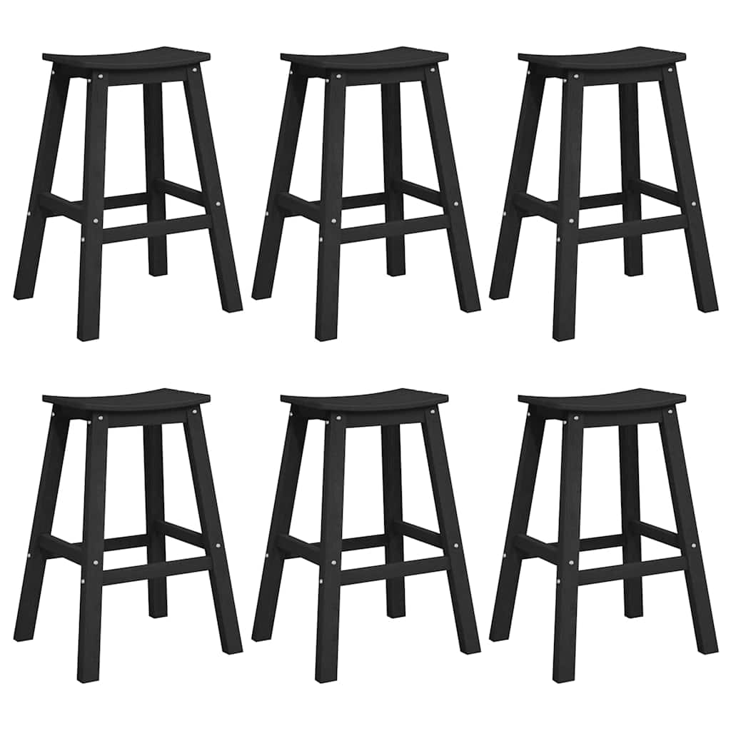 Kerti bár szett 6 pcs Fekete HDPE