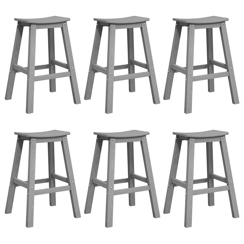 Kerti bár szett 6 pcs Világosszürke HDPE