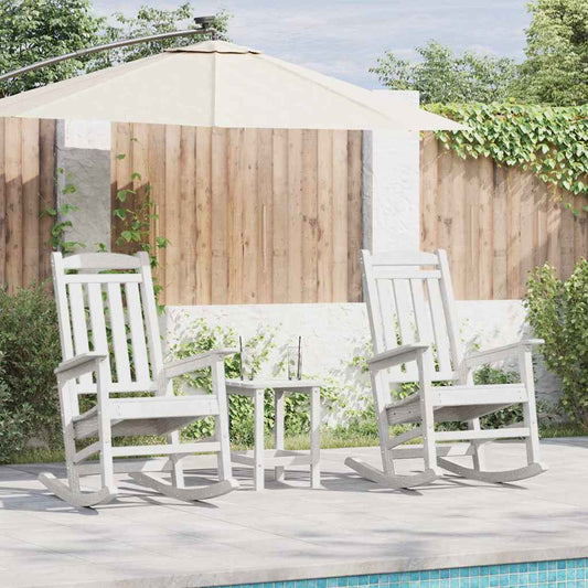 Hintaszék 2 pcs Fehér 92 x 70 x 108 cm Polietilén
