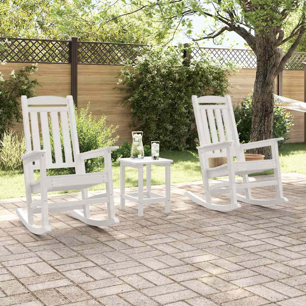 Hintaszék 2 pcs Fehér 92 x 70 x 108 cm Polietilén