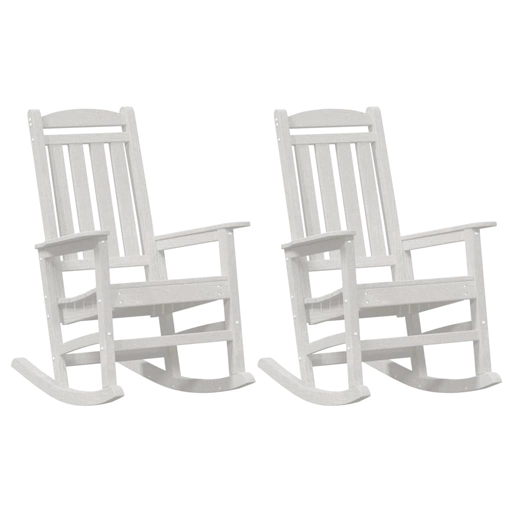 Hintaszék 2 pcs Fehér 92 x 70 x 108 cm Polietilén