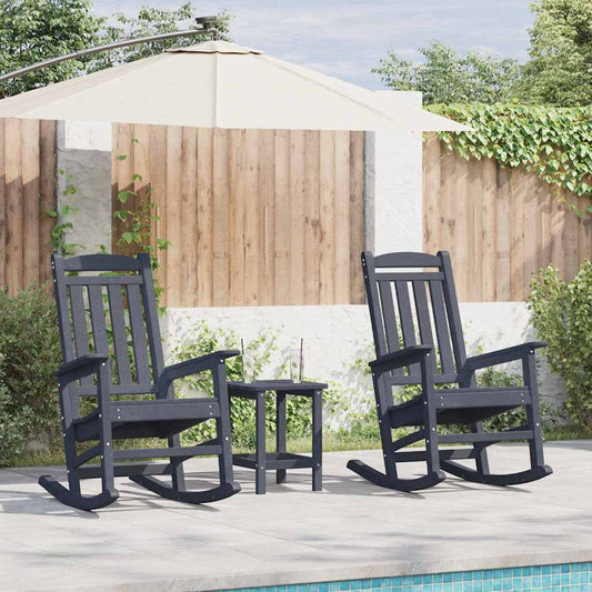 Hintaszék 2 pcs Tengerészkék 92 x 70 x 108 cm Polietilén