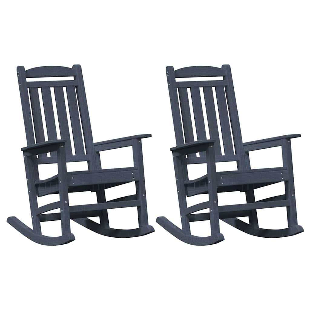 Hintaszék 2 pcs Tengerészkék 92 x 70 x 108 cm Polietilén