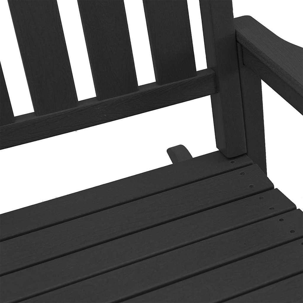 Hintaszék 2 pcs Fekete 92 x 70 x 108 cm Polietilén