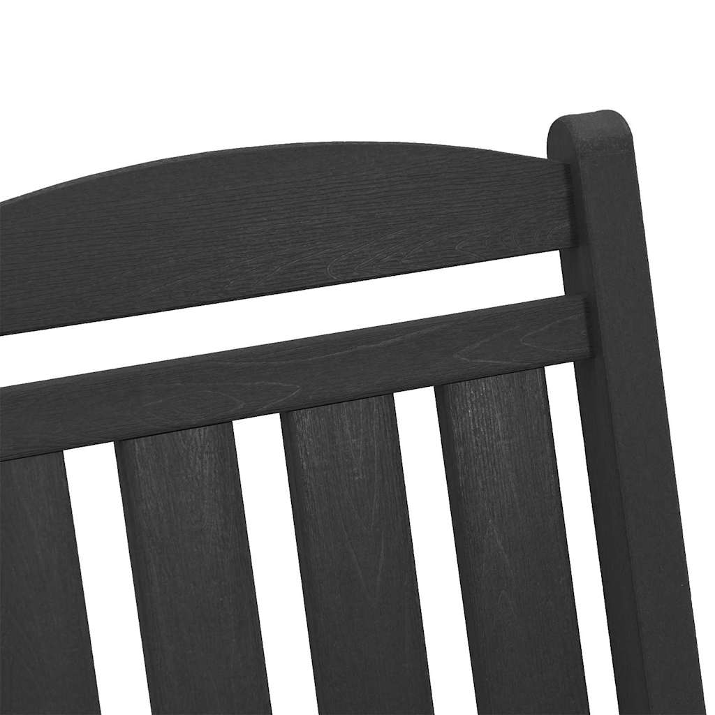 Hintaszék 2 pcs Fekete 92 x 70 x 108 cm Polietilén