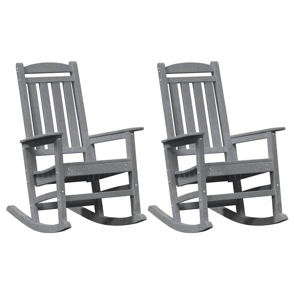 Hintaszék 2 pcs Világosszürke 92 x 70 x 108 cm Polietilén