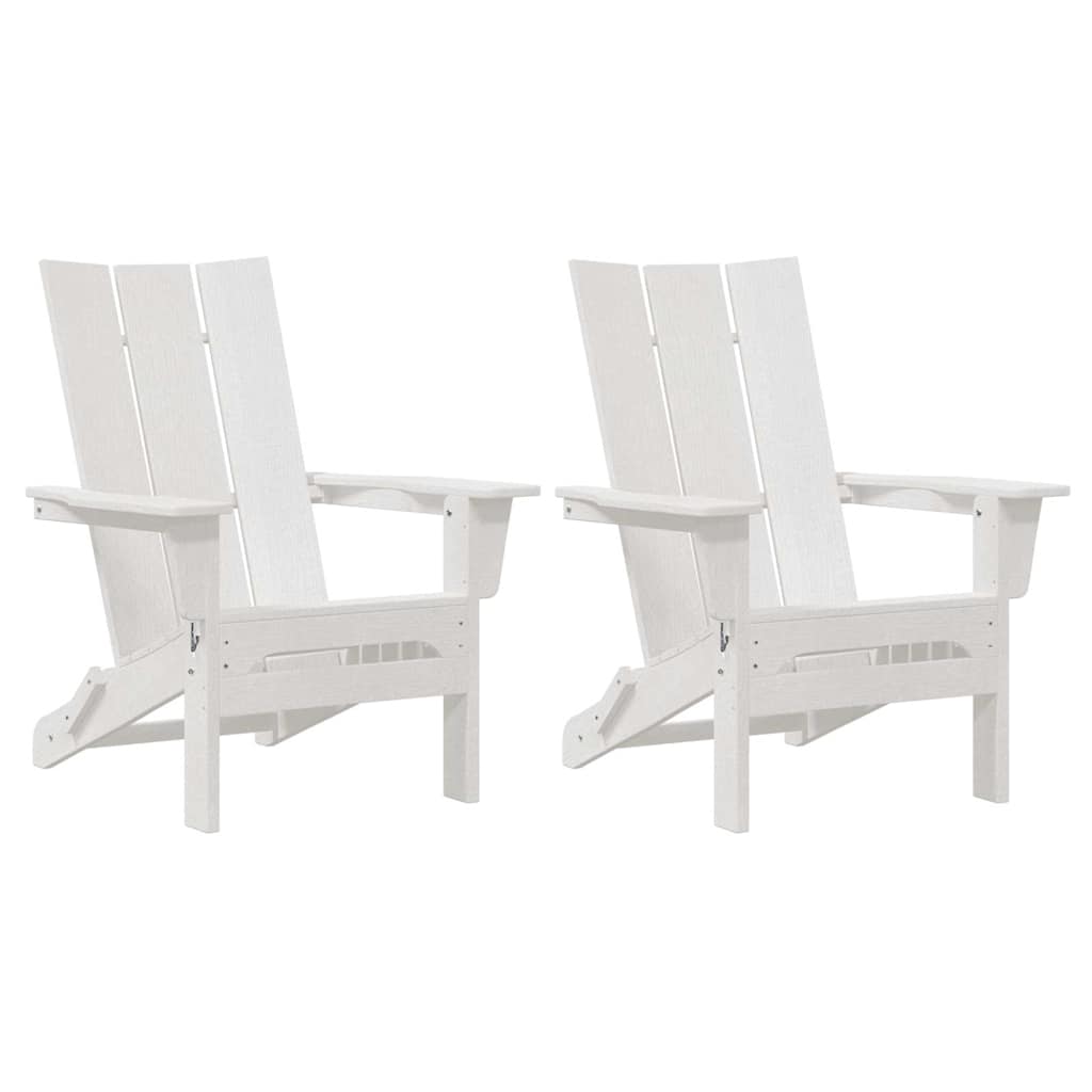 Kerti Szék 2 pcs Fehér 80.5 x 74.5 x 92 cm Polietilén