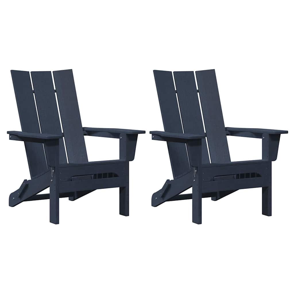 Kerti Szék 2 pcs Tengerészkék 80.5 x 74.5 x 92 cm Polietilén