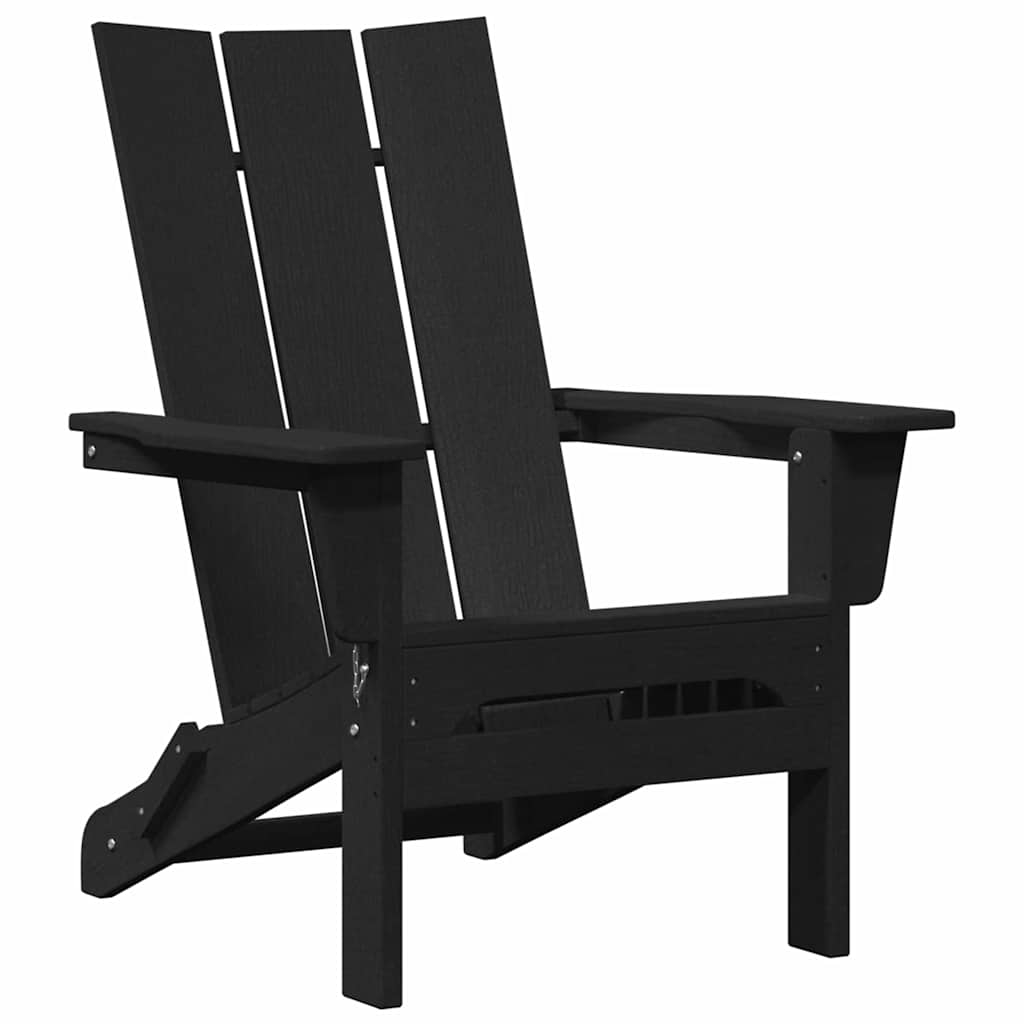 Kerti Szék 2 pcs Fekete 80.5 x 74.5 x 92 cm Polietilén