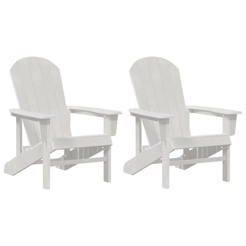 Kerti Szék 2 pcs Fehér 82 x 74 x 92 cm Polietilén