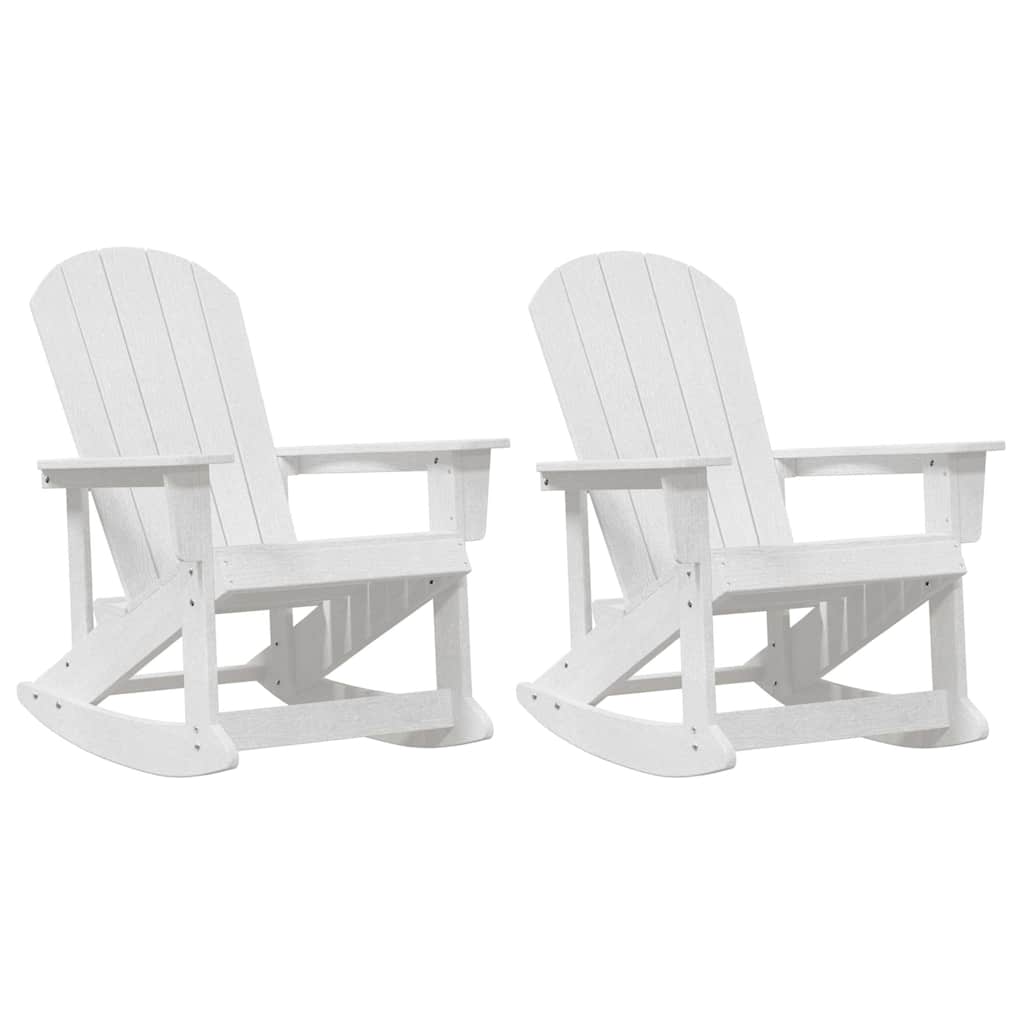 Adirondack hintás székek 2 pcs Fehér HDPE