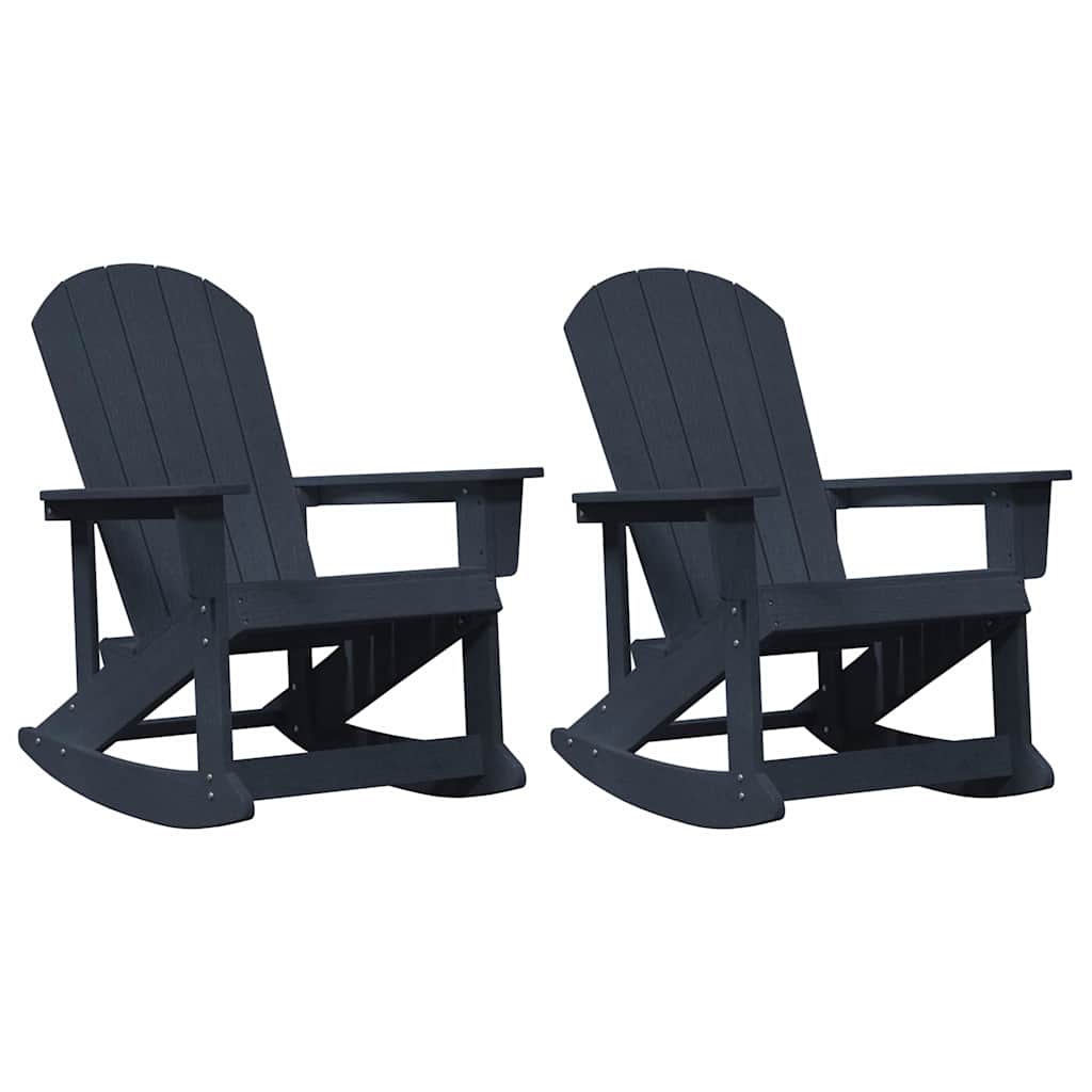 Adirondack hintás székek 2 pcs Sötétkék HDPE