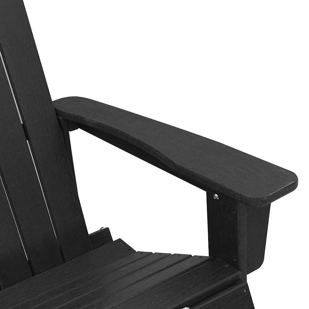 Adirondack hintás székek 2 pcs Fekete HDPE