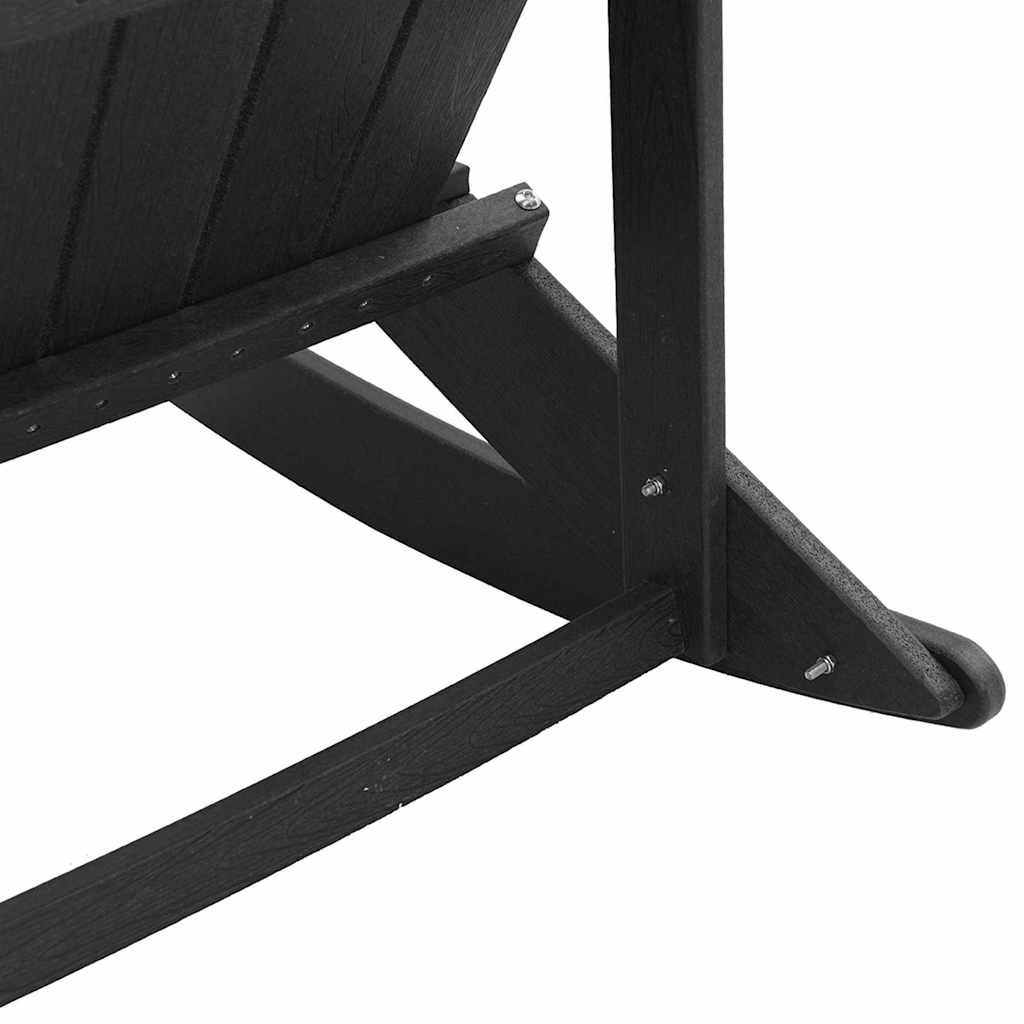 Adirondack hintás székek 2 pcs Fekete HDPE