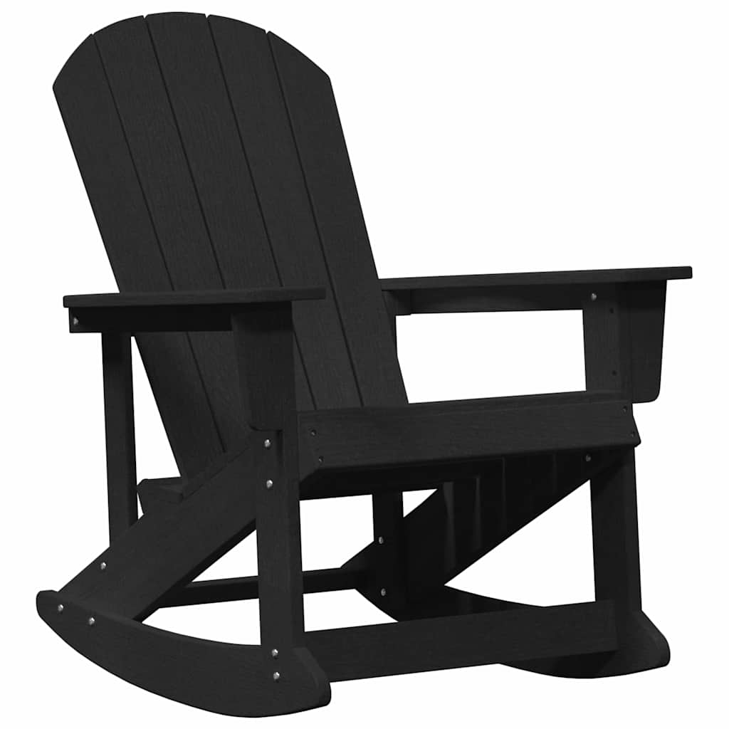 Adirondack hintás székek 2 pcs Fekete HDPE