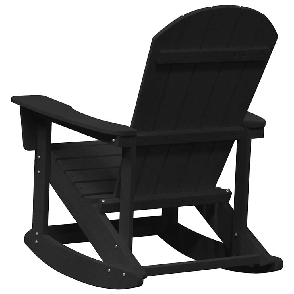 Adirondack hintás székek 2 pcs Fekete HDPE