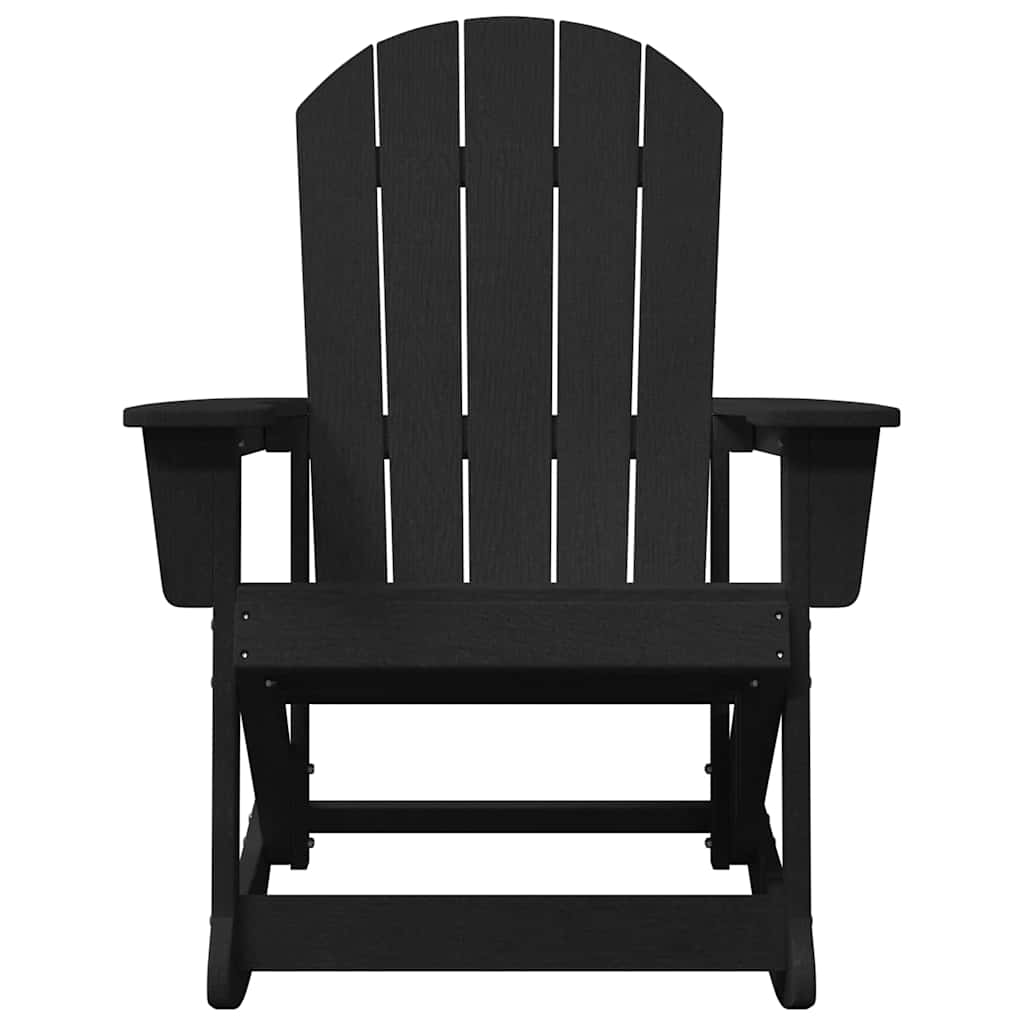 Adirondack hintás székek 2 pcs Fekete HDPE