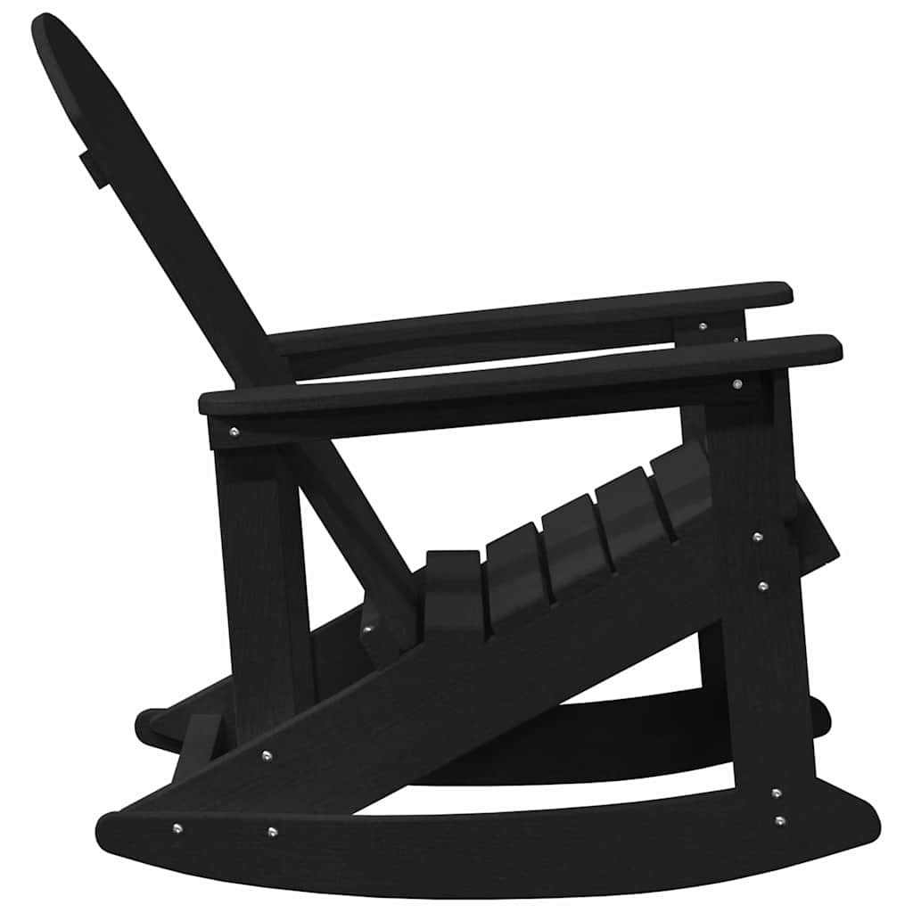 Adirondack hintás székek 2 pcs Fekete HDPE