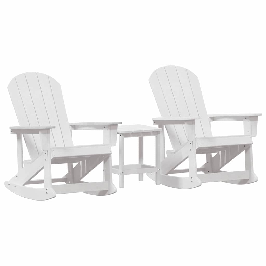 Kerti lounge szett 3 pcs Fehér HDPE