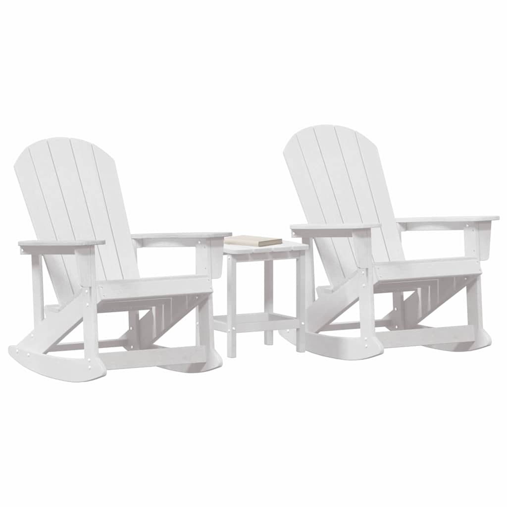 Kerti lounge szett 3 pcs Fehér HDPE