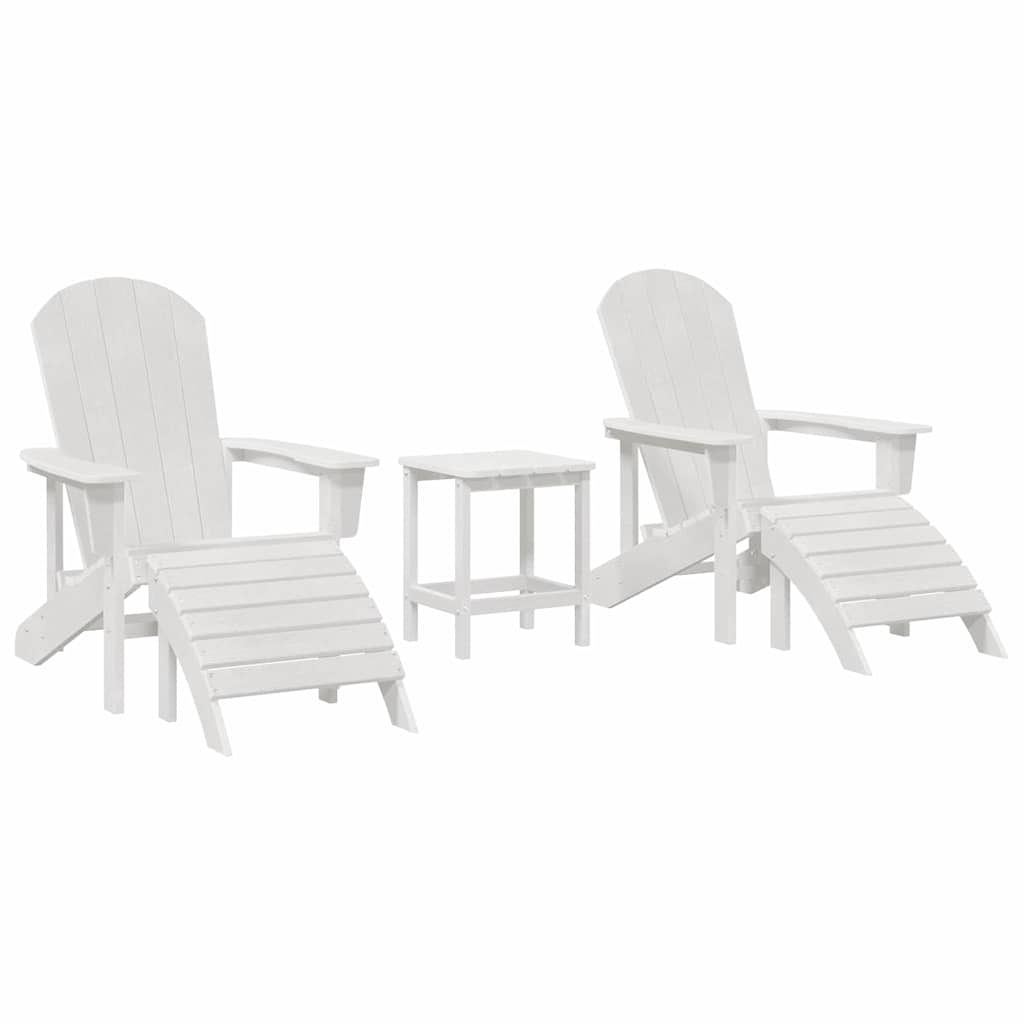 Kerti Szék 3 pcs Fehér Polietilén