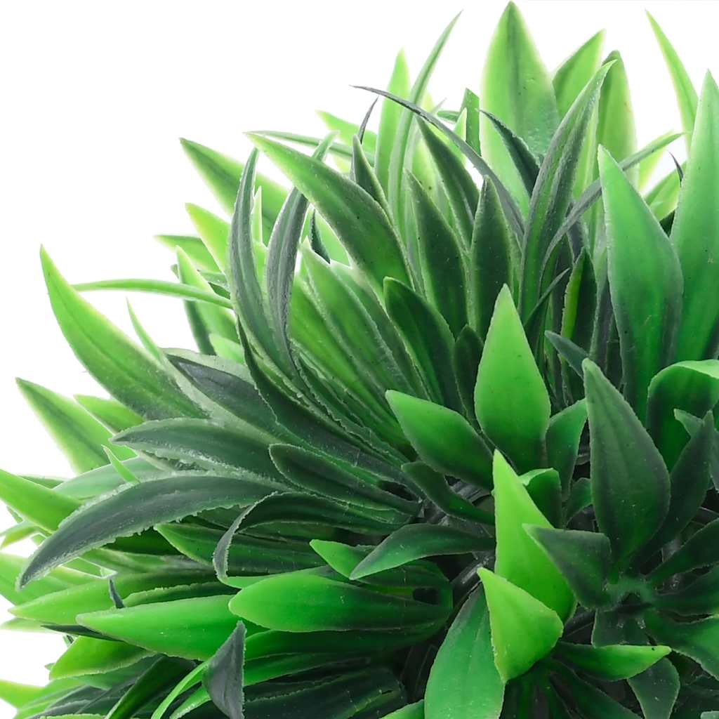4 db zöld mesterséges boxwood gömbök LED fényekkel 15 cm