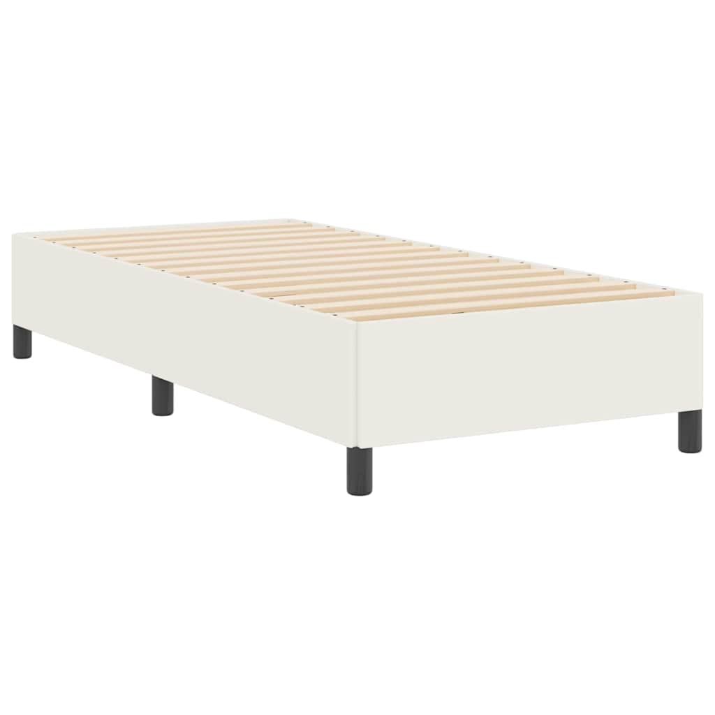 Boxrugós ágy Krém 80 x 200 cm Bársonyos szövet